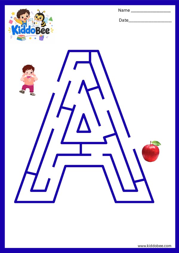 Alphabet Maze Adventure: A-Z Educational Worksheet Bundle