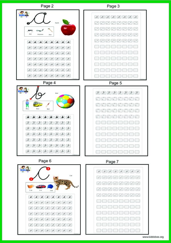 Cursive Small Letters Practice Worksheet