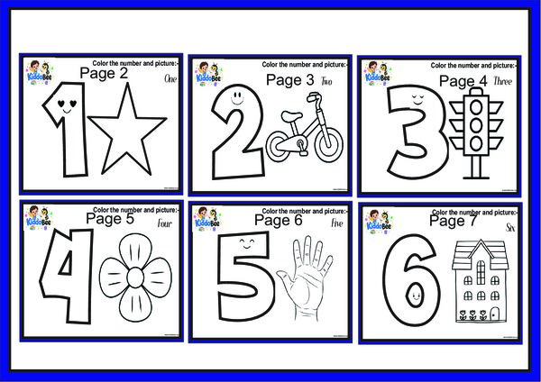 Number Coloring Workbook: 1 to 20