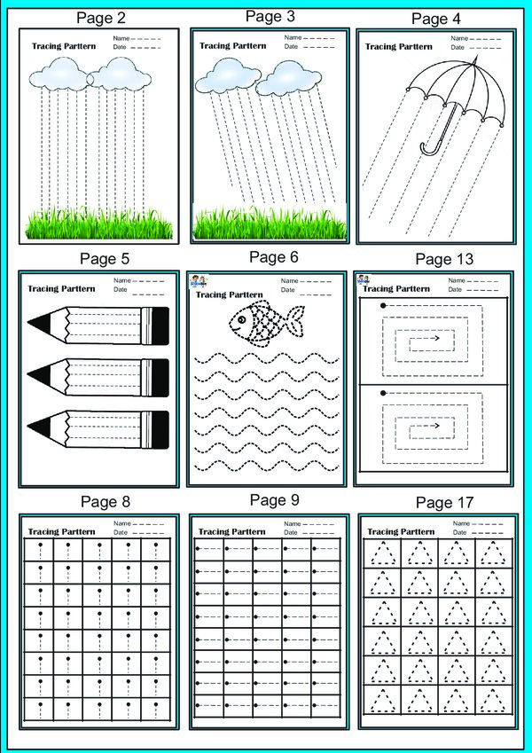Tracing Pattern Workbook for Kids